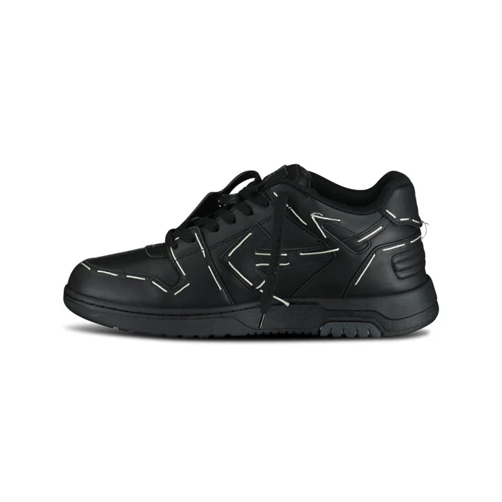 OFF WHITE ‘OUT OF OFFICE STITCHED LEATHER’ TRAINERS - BLACK