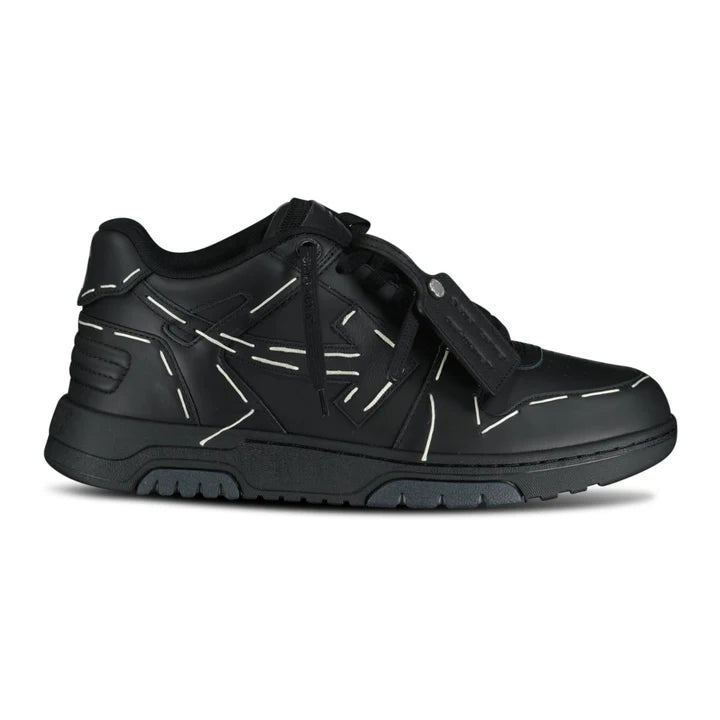 OFF WHITE ‘OUT OF OFFICE STITCHED LEATHER’ TRAINERS - BLACK